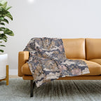Fox Cubs in Moonlit Garden Throw Blanket Gallery Image 1