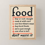 Food, Don't Waste It - WWI Poster, 1917 Mini Art Print Gallery Image 1