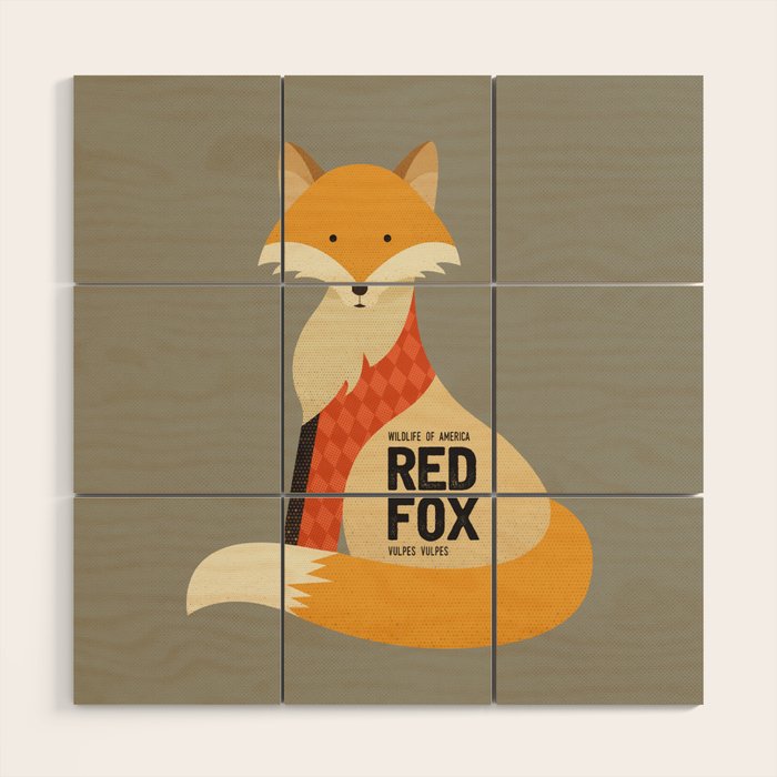 Hello Red Fox Wood Wall Art Gallery Image 1