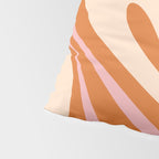 Mod Swirl Retro Abstract Pattern Orange Pink Cream Pillow Sham Gallery Image 4