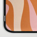 Mod Swirl Retro Abstract Pattern Orange Pink Cream Laptop Sleeve Gallery Image 3