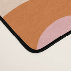 Mod Swirl Retro Abstract Pattern Orange Pink Cream Desk Mat Gallery Image 4