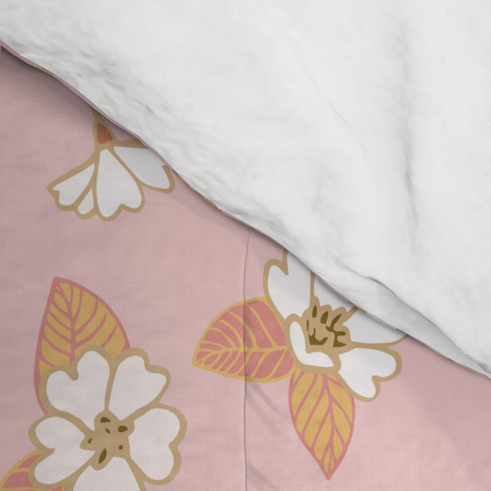 Spring Garden Dlicate Blooms - Pink Comforter Gallery Image 4