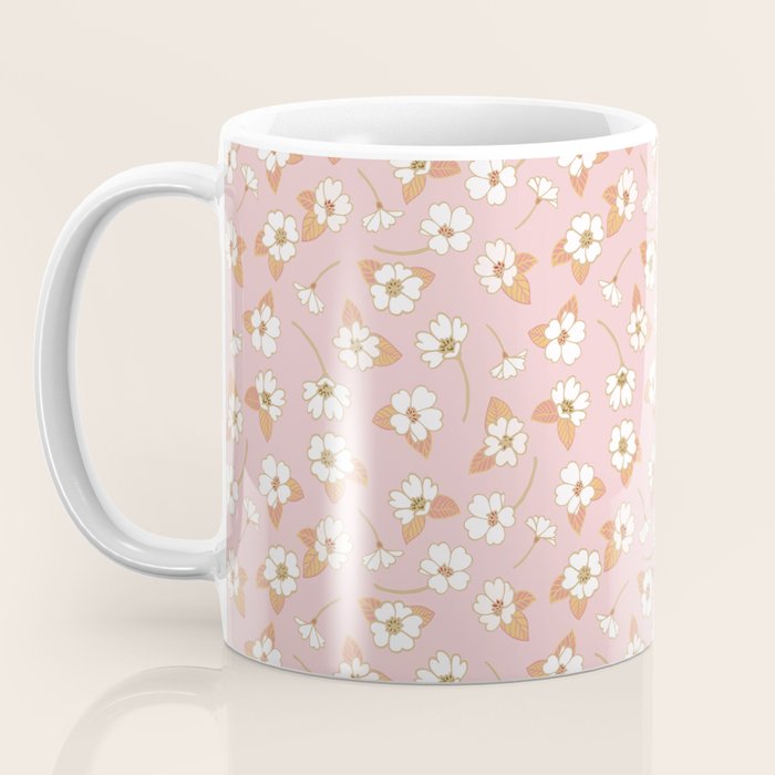 Spring Garden Dlicate Blooms - Pink Coffee Mug Gallery Image 3