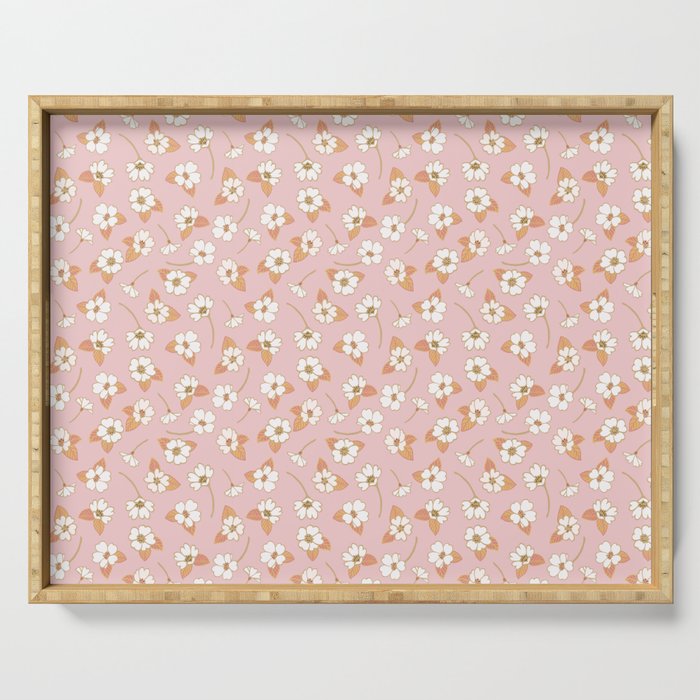 Spring Garden Dlicate Blooms - Pink Serving Tray Gallery Image 1