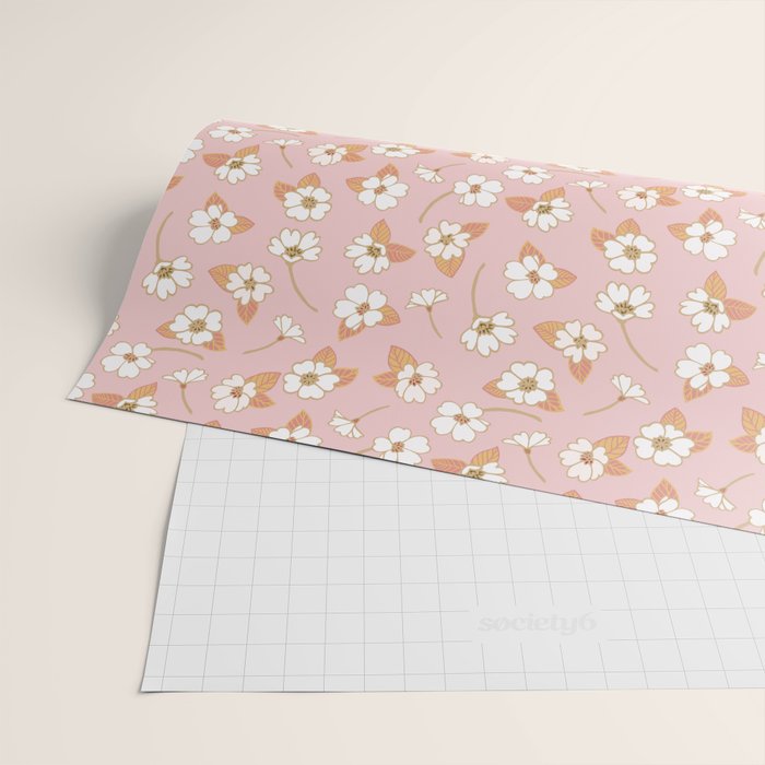 Spring Garden Dlicate Blooms - Pink Wrapping Paper Gallery Image 2