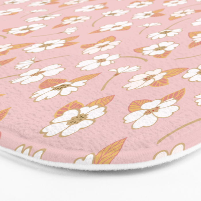Spring Garden Dlicate Blooms - Pink Bath Mat Gallery Image 3