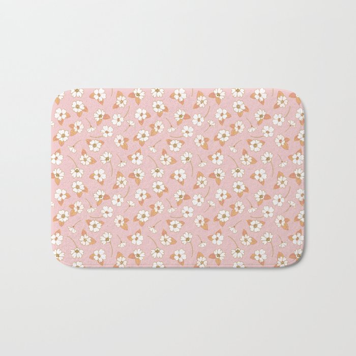 Spring Garden Dlicate Blooms - Pink Bath Mat Gallery Image 1