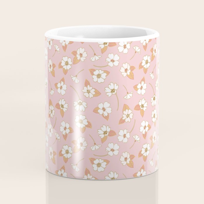 Spring Garden Dlicate Blooms - Pink Coffee Mug Gallery Image 4