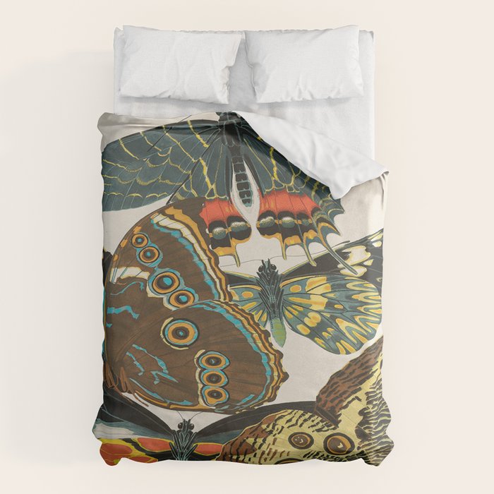 Vintage Butterfly Illustration EA Seguy Papillon Duvet Cover Gallery Image 6