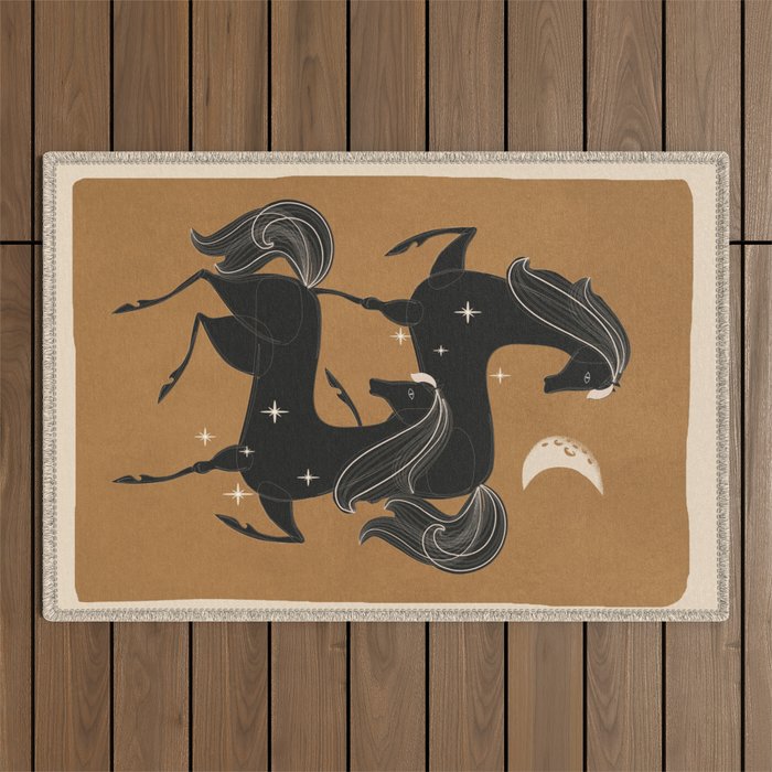 Horses 1  Outdoor Rug Gallery Image 1