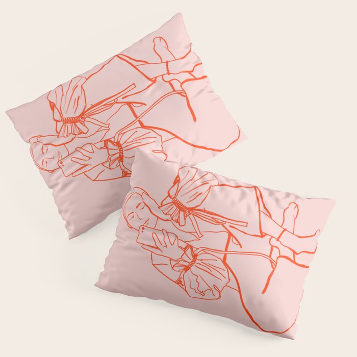 MIRROR SELFIE PINK Pillow Sham Gallery Image 1