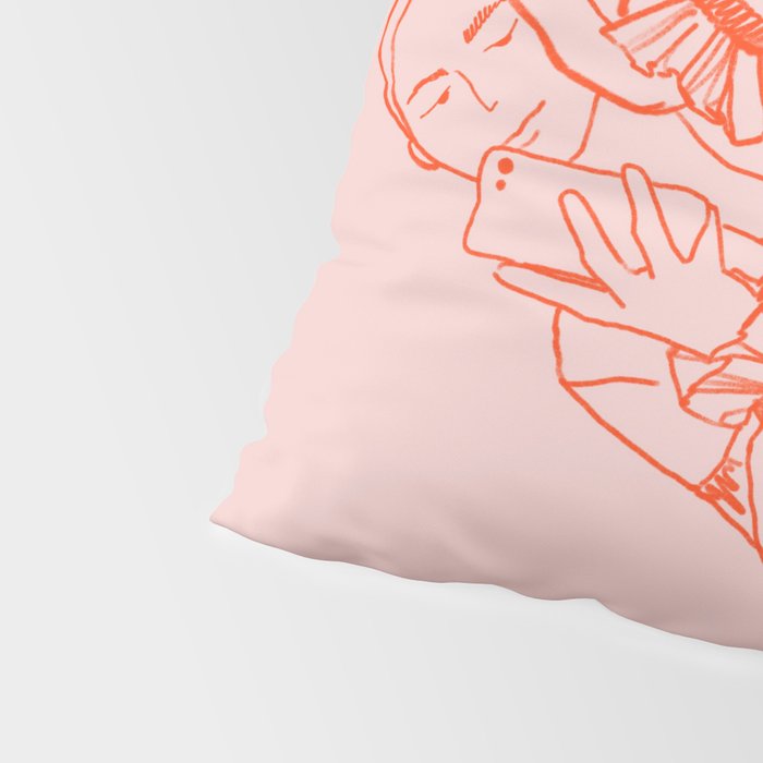 MIRROR SELFIE PINK Pillow Sham Gallery Image 4
