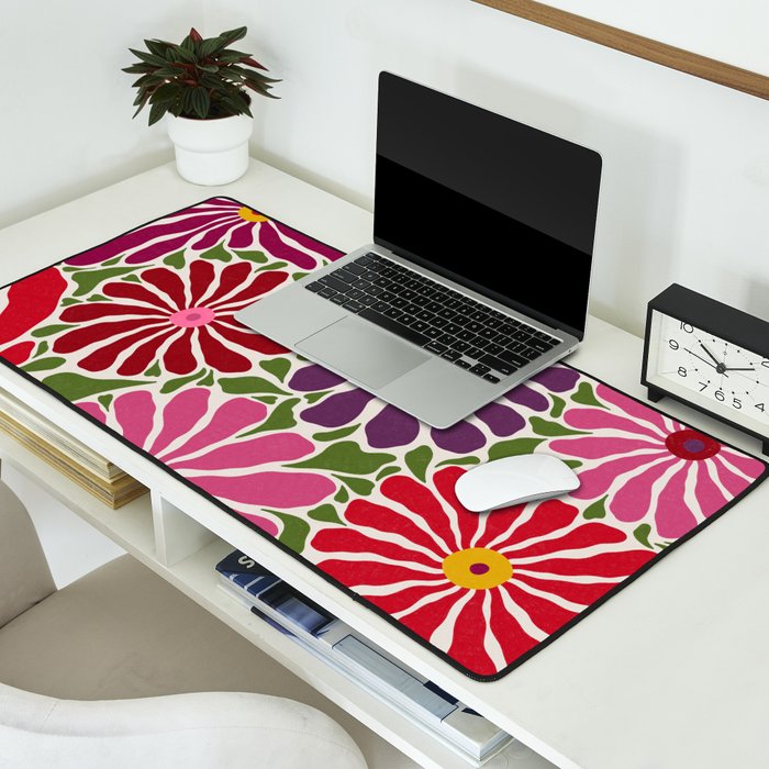 Lazy Florals #3 Desk Mat Gallery Image 2