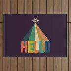Hello I come in peace Outdoor Rug Gallery Image 1