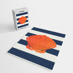 Orange clamshell and navy stripes Jigsaw Puzzle Gallery Image 2