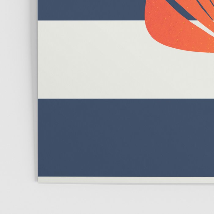 Orange clamshell and navy stripes Poster Gallery Image 3