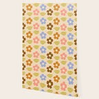 Retro Flower Vibe - Vintage Colors  Wallpaper Gallery Image 2