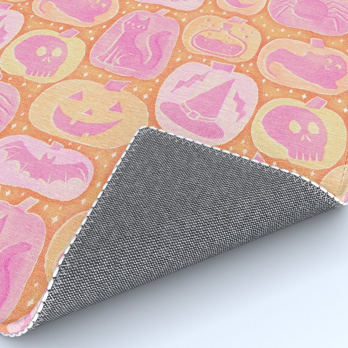 Halloween Pumpkins - pink and orange Rug Gallery Image 4