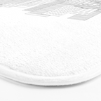 New York Hand Drawn Illustration Bath Mat Gallery Image 3