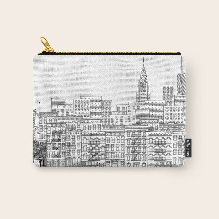 New York Hand Drawn Illustration Carry All Pouch Gallery Image 1