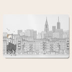 New York Hand Drawn Illustration Cutting Board Gallery Image 1
