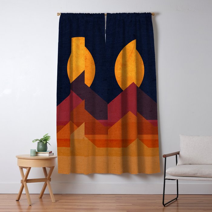 Full moon and pyramid Window Curtain Gallery Image 1