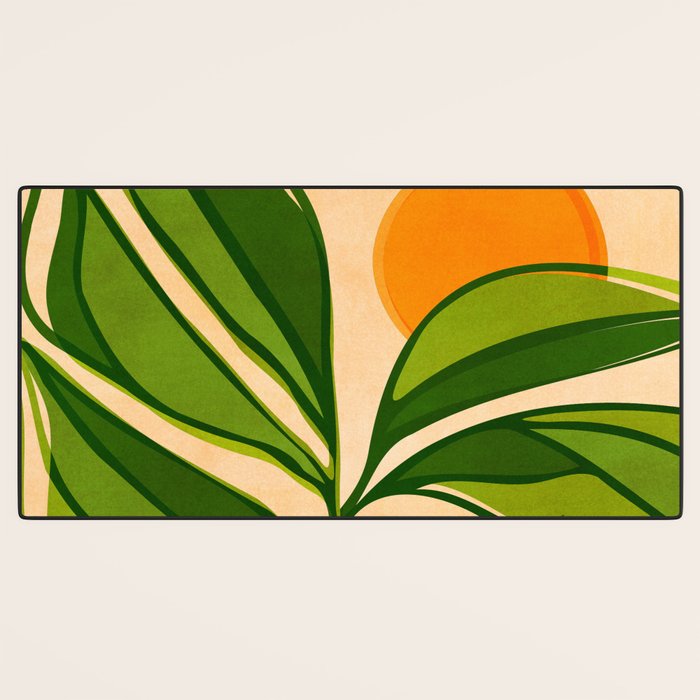 Golden Forest Sunset Desk Mat Gallery Image 3