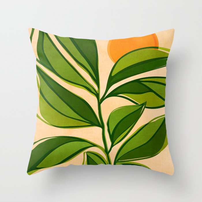 Golden Forest Sunset Throw Pillow Gallery Image 6