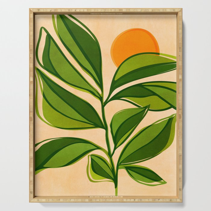 Golden Forest Sunset Serving Tray Gallery Image 1