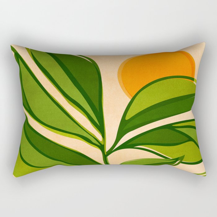 Golden Forest Sunset Rectangular Pillow Gallery Image 2