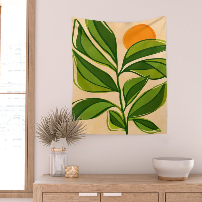 Golden Forest Sunset Wall Tapestry Gallery Image 2