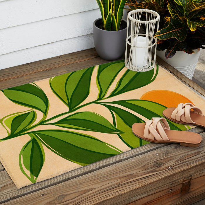 Golden Forest Sunset Outdoor Rug Gallery Image 2