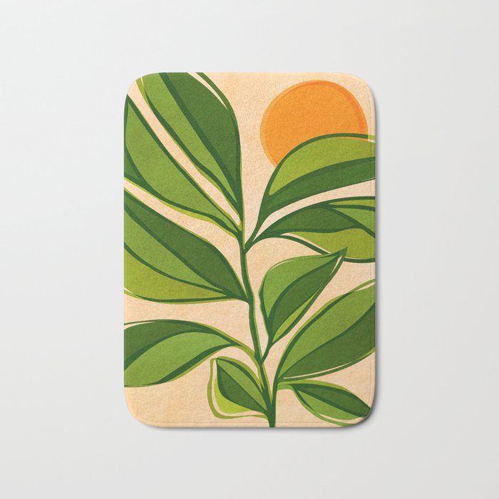Golden Forest Sunset Bath Mat Gallery Image 1