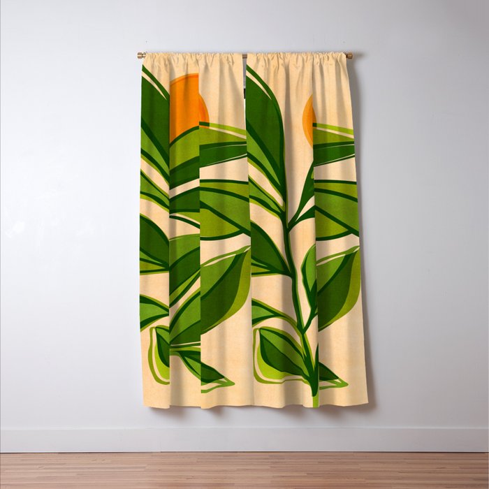 Golden Forest Sunset Window Curtain Gallery Image 3