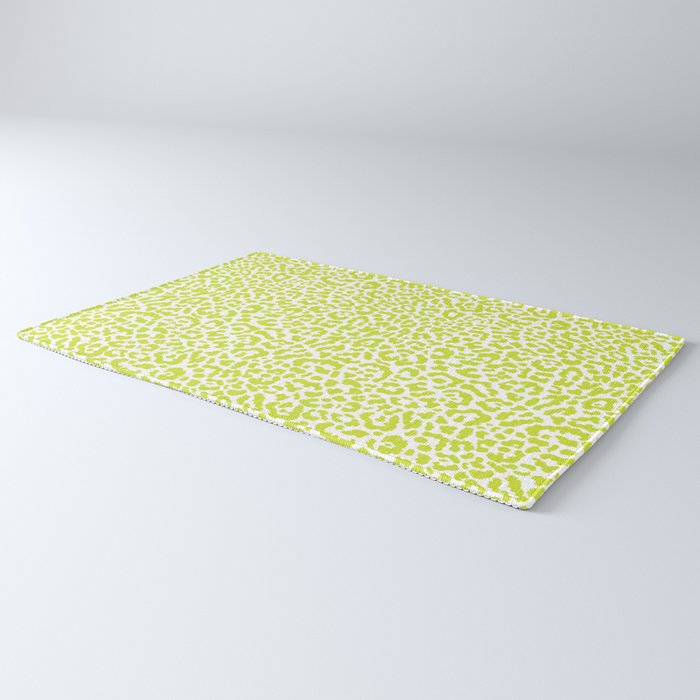 Chartreuse French Leopard Print Rug Gallery Image 3