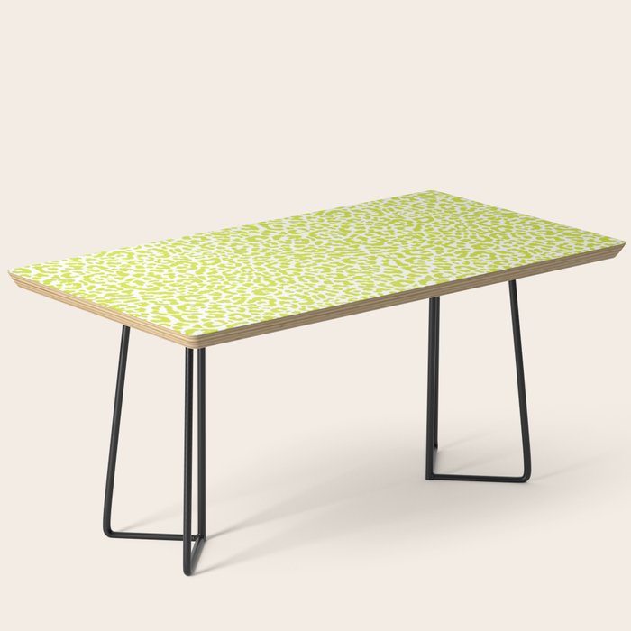 Chartreuse French Leopard Print Coffee Table Gallery Image 1