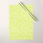 Chartreuse French Leopard Print Wrapping Paper Gallery Image 1