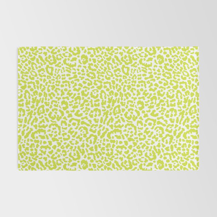Chartreuse French Leopard Print Rug Gallery Image 2