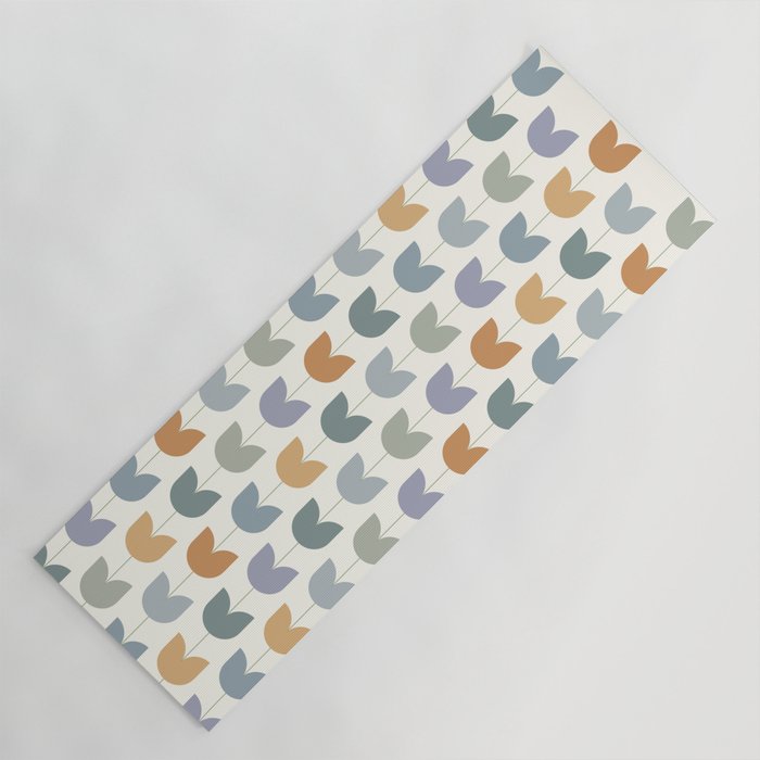 Spring Tulips XI Natural Multicolor Mid Century Flowers Yoga Mat Gallery Image 1