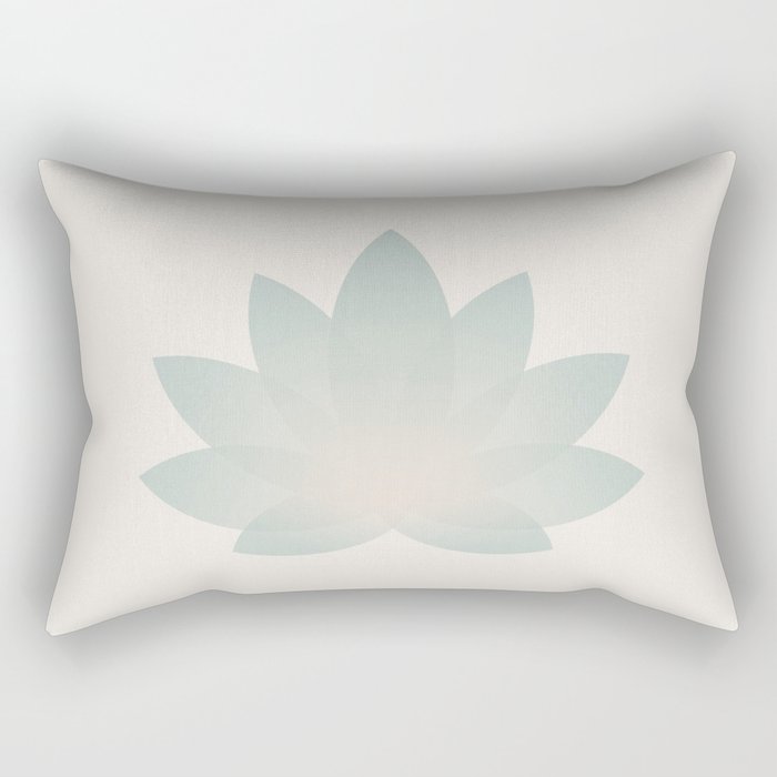 Lotus Flower Minimalism VI Rectangular Pillow Gallery Image 1