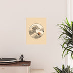 Autumn Tree spring fall Great Wave cat reading Poster Gallery Image 2