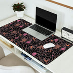 Mysterious Garden - black, gray, orange, and purple Desk Mat Gallery Image 2