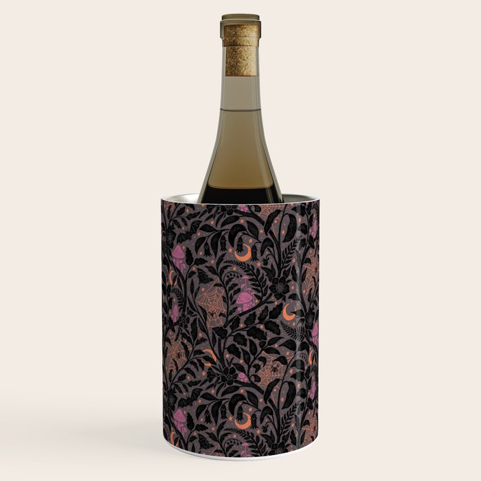 Mysterious Garden - black, gray, orange, and purple Wine Chiller Gallery Image 2