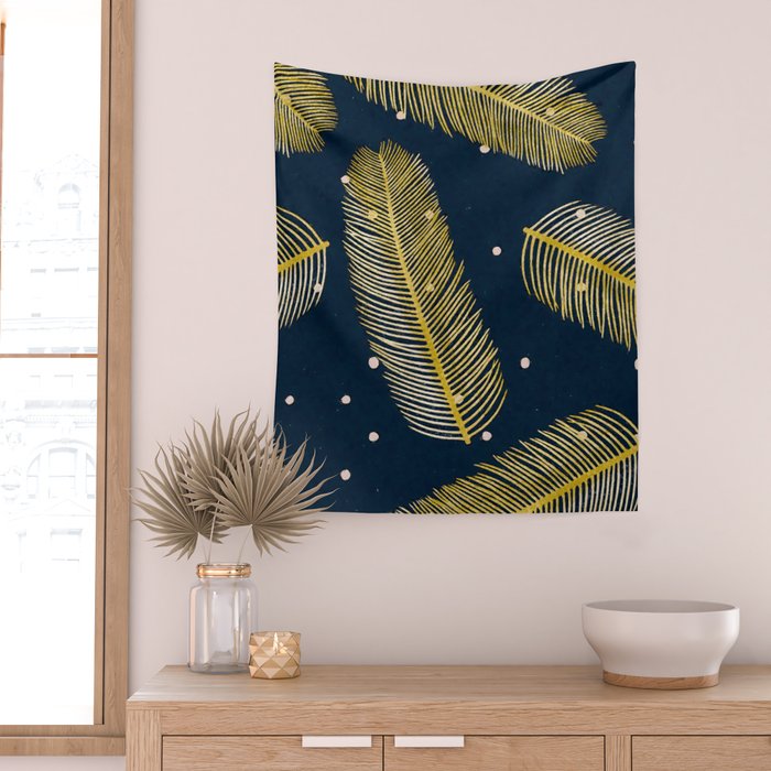 Palmy Night Wall Tapestry Gallery Image 2