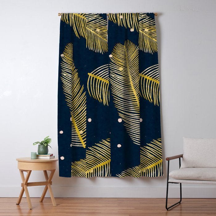 Palmy Night Window Curtain Gallery Image 1