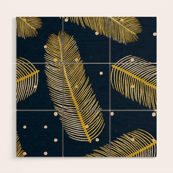 Palmy Night Wood Wall Art Gallery Image 1