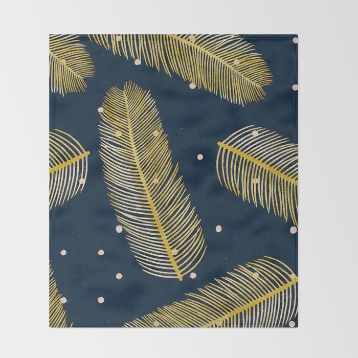 Palmy Night Throw Blanket Gallery Image 2
