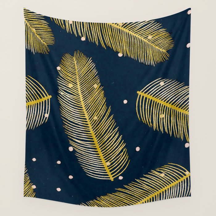 Palmy Night Wall Tapestry Gallery Image 1