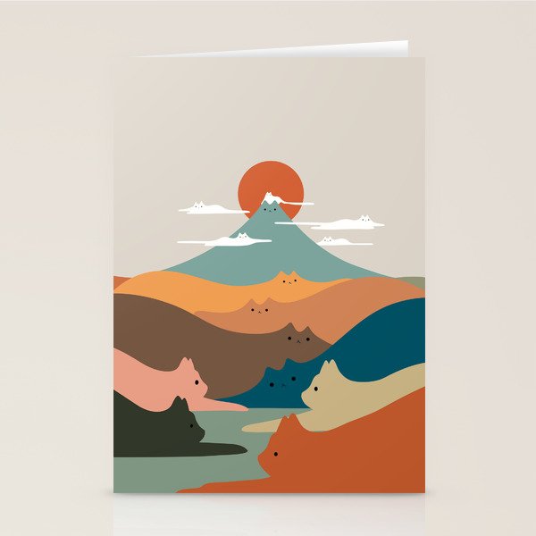 Cat Landscape 132 Stationery Card Gallery Image 2